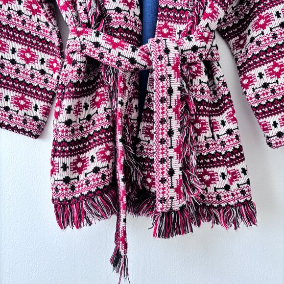 Zara Jacquard Fringe Aztec Print Jacket - Picture 9 of 11